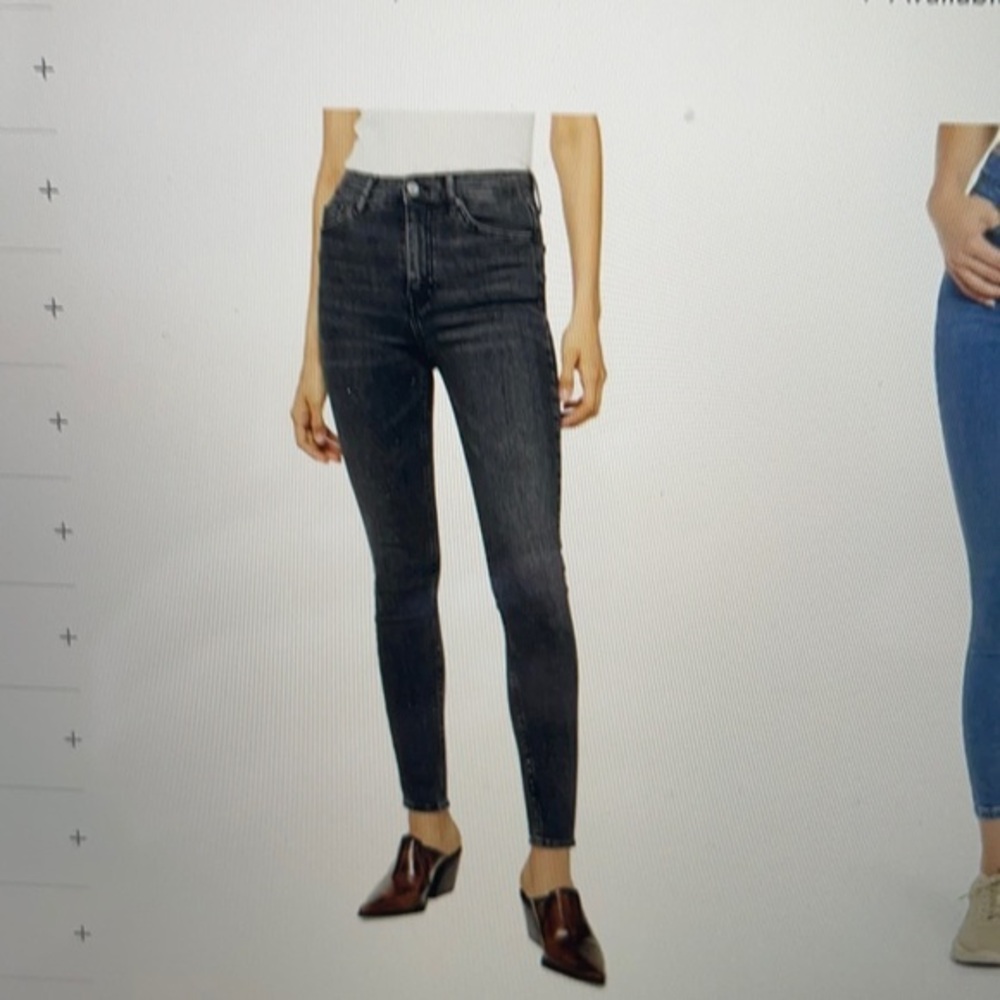 Top shop Jamie high waisted skinny wash jeans black
